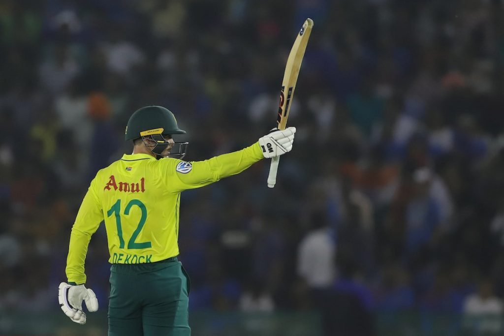 South Africa's Quinton de Kock scored 52.