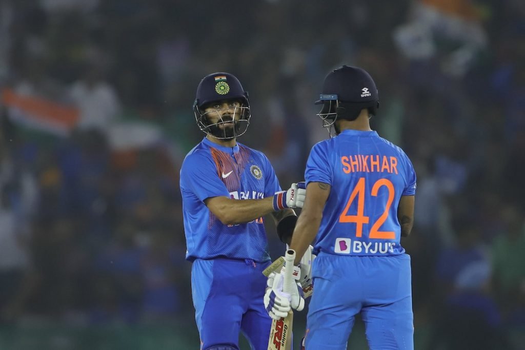 Virat Kohli and Shikhar Dhawan (40) shared a 61-run partnership